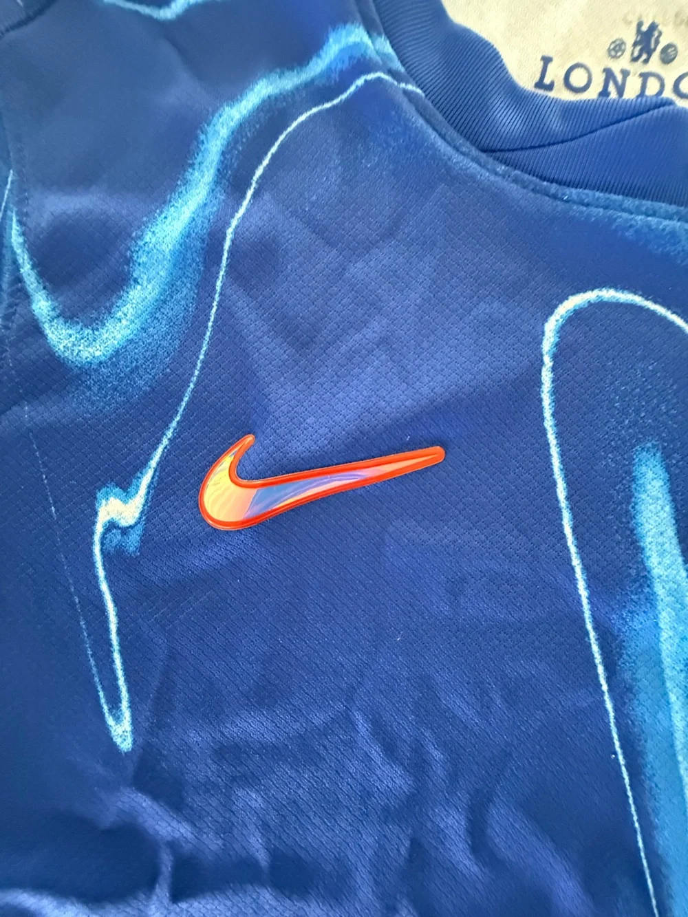 Nike Blue Swirl Chelsea Football Jersey